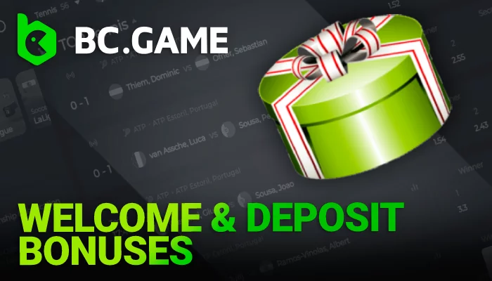 Welcome Bonus of 300% on BC Game in India. Welcome & Deposit Bonuses for betting on Tennis