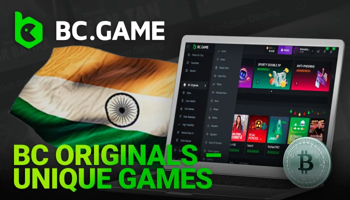 BC Originals – Unique Games with Crypto on BC Game. Information for players from India