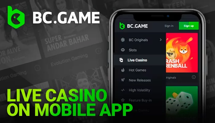How to play Live Casino Wherever you want with Mobile App BC Game in India