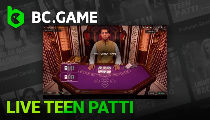 About Live Teen Patti in India on BC Game
