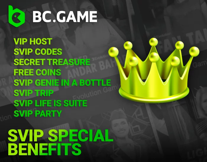 About SVIP Special Benefits on BC Game in India