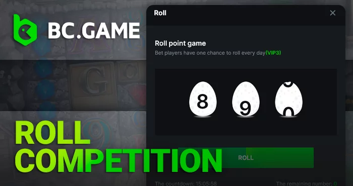 BC Game Roll Competition: play and get rewards