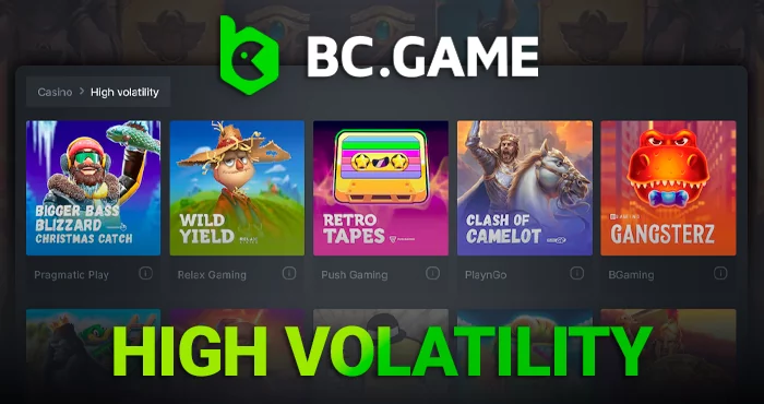 BC Game high volatility variants: Retro Tapes, Santa’s Great Gifts, Shield of Sparta