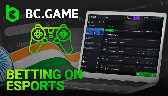 About Betting on eSports in Crypto for players in India on BC Game