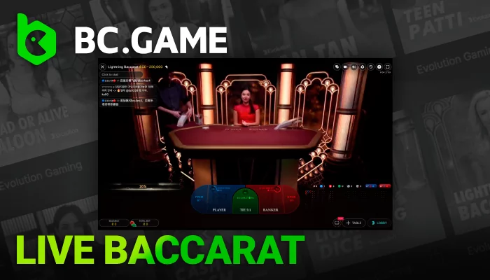 About Live Baccarat in India on BC Game