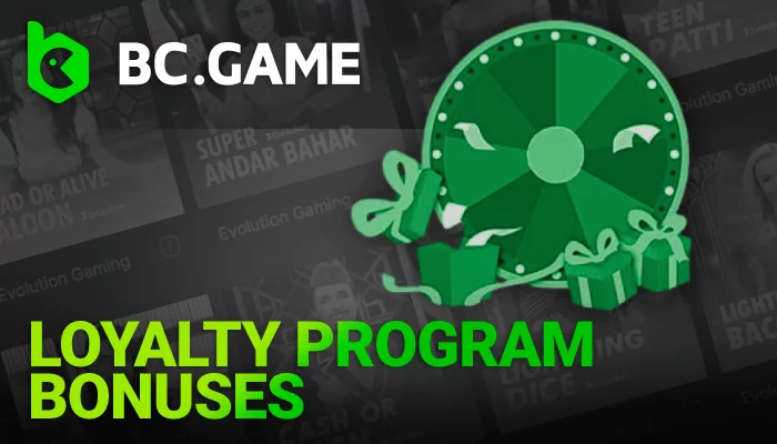 About Loyalty Program Bonuses for regular players on BC Game in India