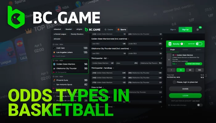 About Odds Types in Basketball at BC Game India: formats – European, American, and Fractional.