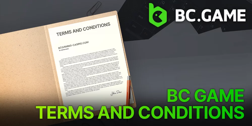 Terms and conditions on the BC Game website for Indian players