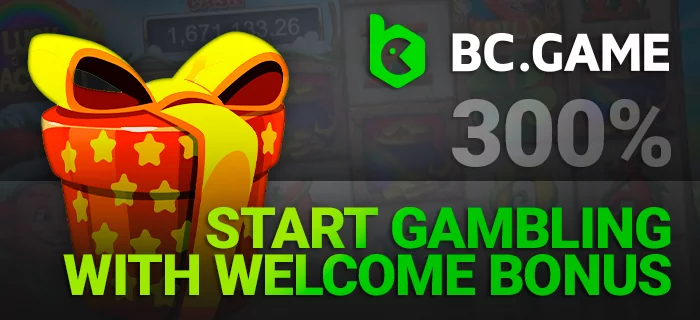 Start gambling at BC Game with 300% bonus