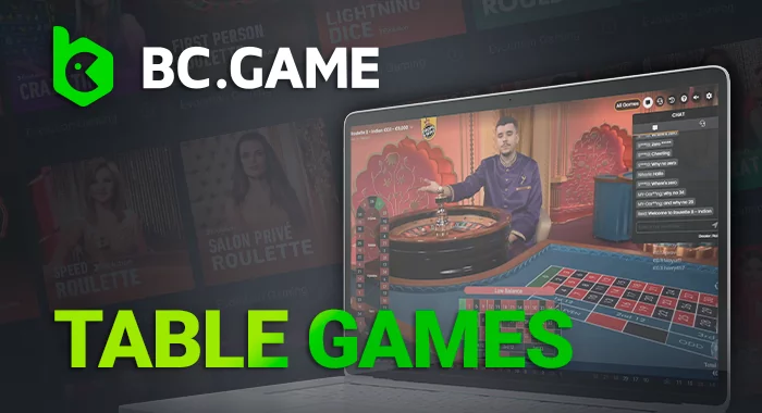 Table Games at BC Game: Roulette, Blackjack, Baccarat