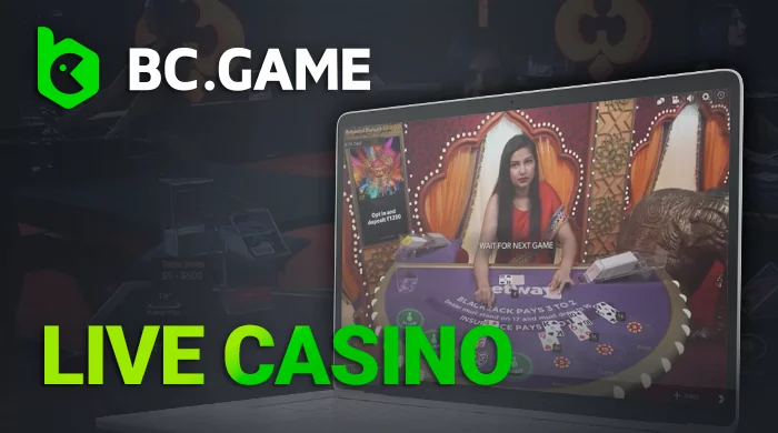 BC Game Live Casino section: Baccarat, Sic Bo, Auto Roulette, Mega Wheel