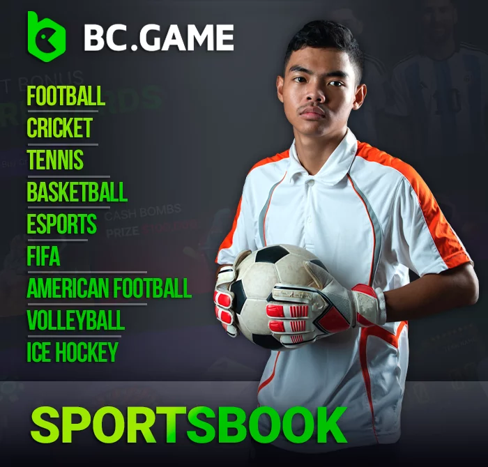 BC Game sportsbook: Football, Cricket, Tennis, Basketball, eSports, Voleyball