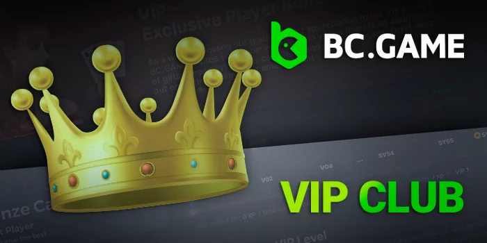 BC Game VIP club with unique bonuses