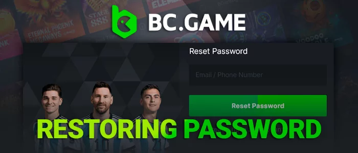 How to restore password at BC Game